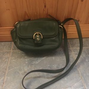 Dark green Coach purse